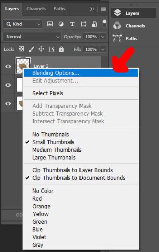 Step Five selecting blending option